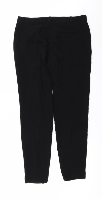 Womens UK Size 12 ASOS Regular Fit  Black Trousers