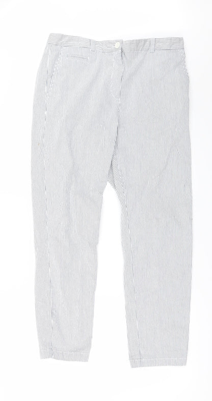 Womens UK Size 14 Marks and Spencer Regular Fit  White Trousers