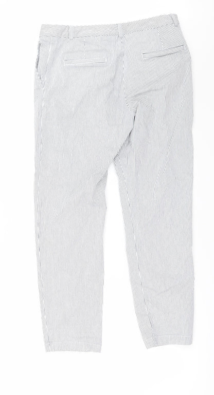 Womens UK Size 14 Marks and Spencer Regular Fit  White Trousers