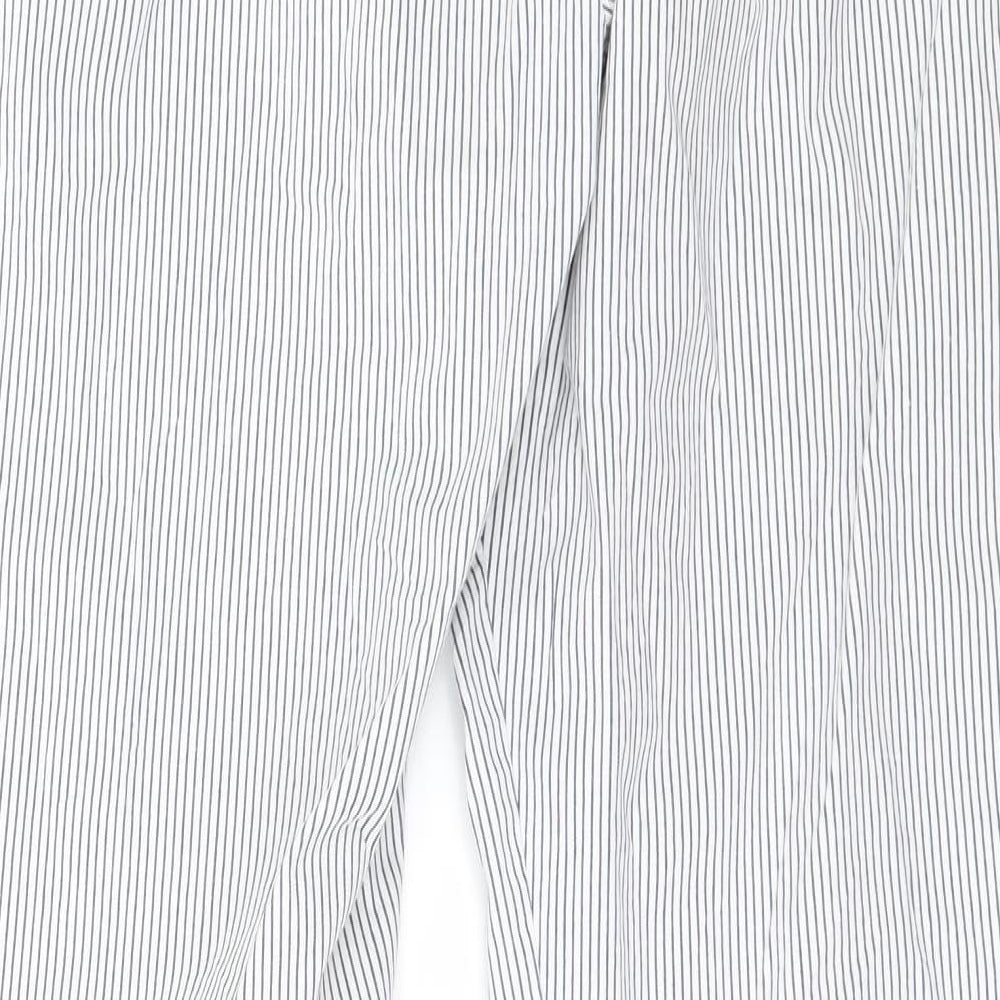 Womens UK Size 14 Marks and Spencer Regular Fit  White Trousers
