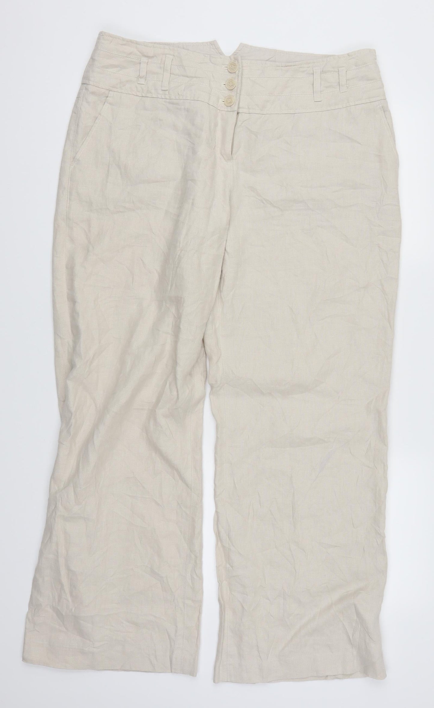 Womens UK Size 16 NEXT Regular Fit  Beige Trousers