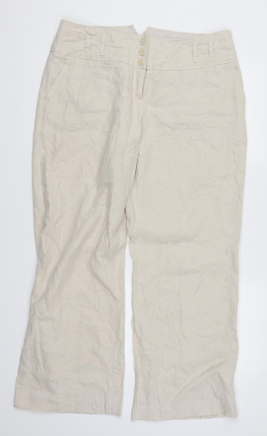 Womens UK Size 16 NEXT Regular Fit  Beige Trousers