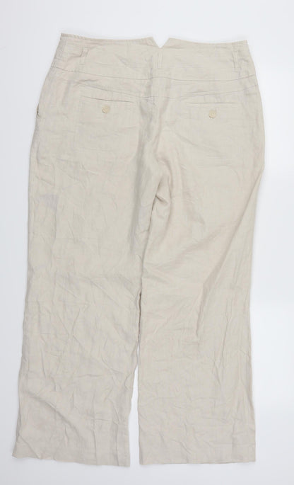 Womens UK Size 16 NEXT Regular Fit  Beige Trousers