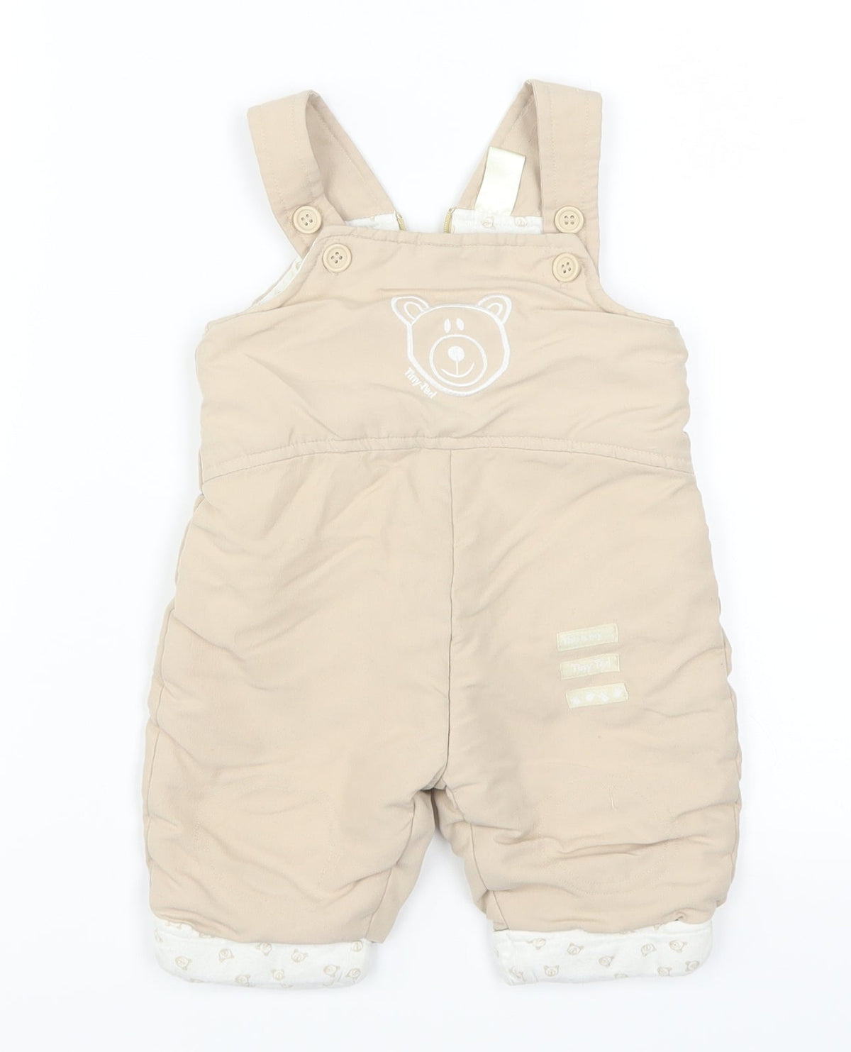 Tiny Ted Baby Beige   Romper One-Piece Size 3-6 Months  - Bear