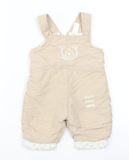Tiny Ted Baby Beige   Romper One-Piece Size 3-6 Months  - Bear