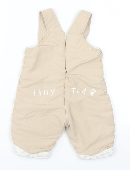 Tiny Ted Baby Beige   Romper One-Piece Size 3-6 Months  - Bear