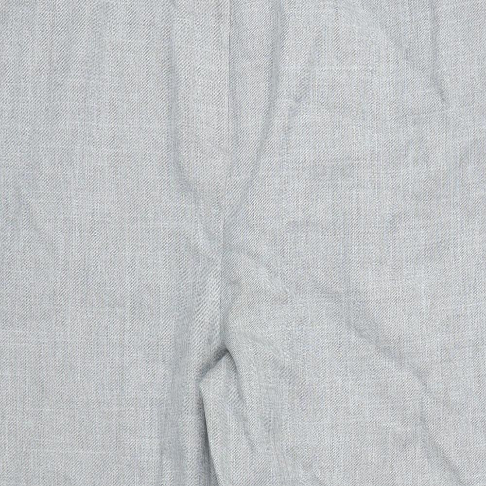 Womens UK Size 22 Bonmarché Regular Fit Cropped Blue Trousers