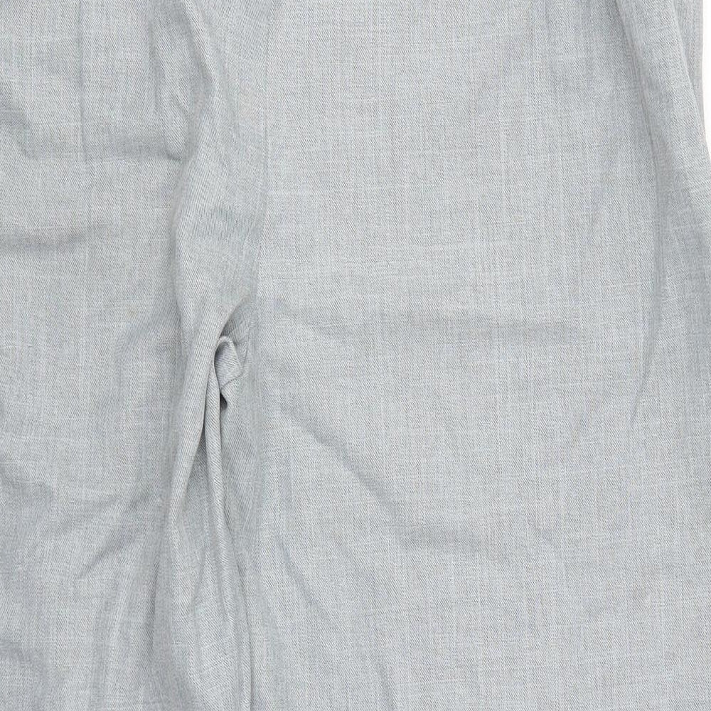 Womens UK Size 22 Bonmarché Regular Fit Cropped Blue Trousers