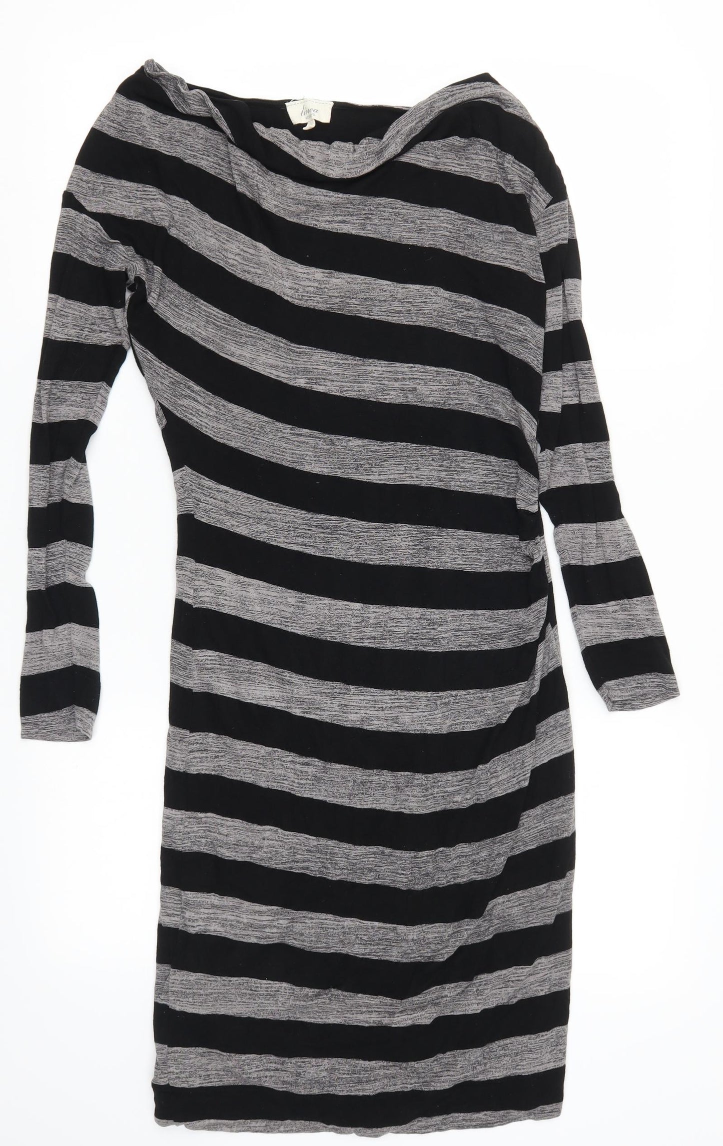 Linea Womens Grey Striped  Bodycon  Size 8