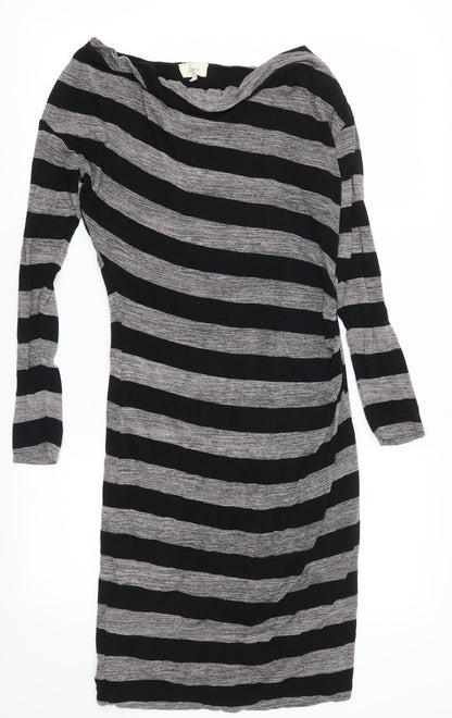 Linea Womens Grey Striped  Bodycon  Size 8