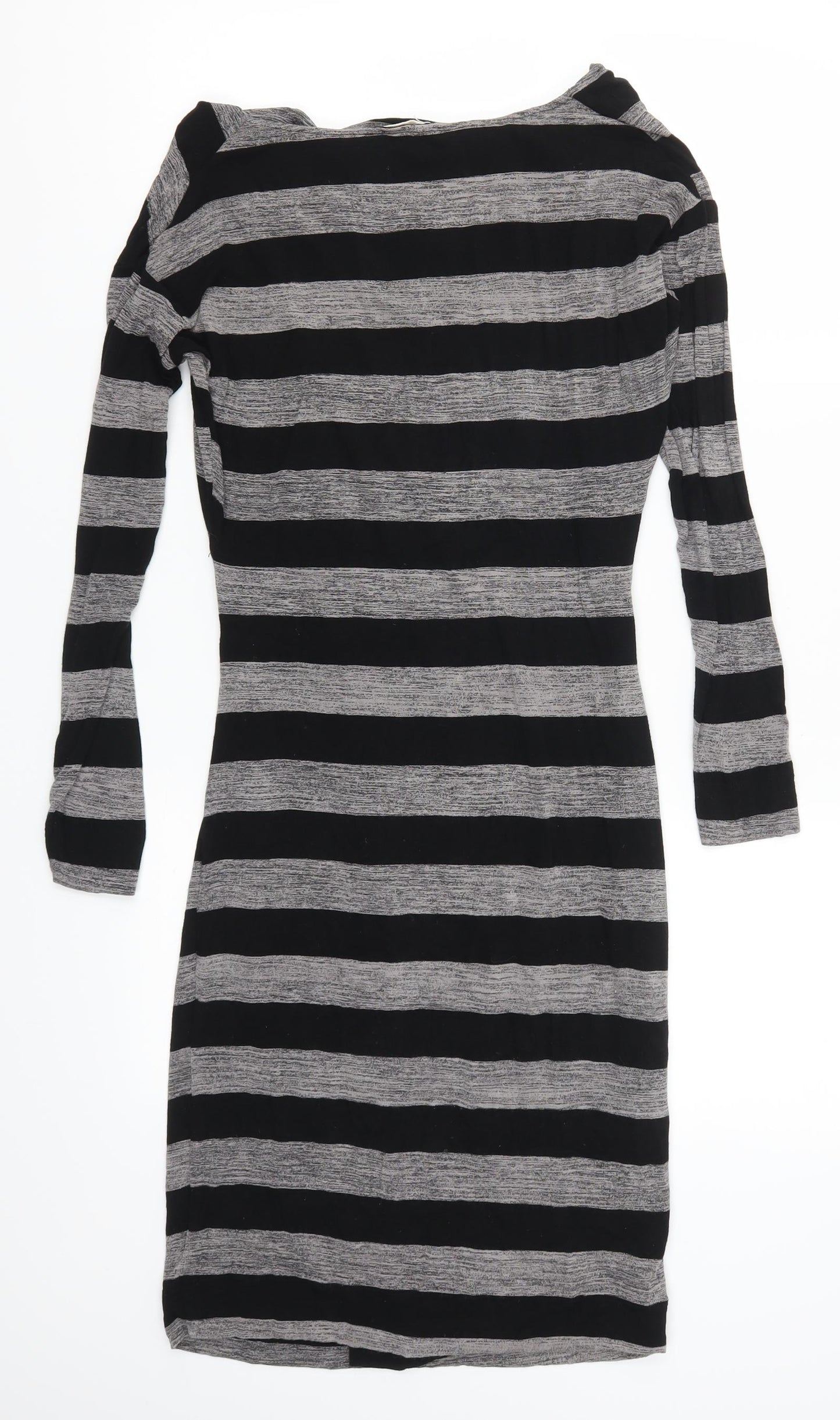Linea Womens Grey Striped  Bodycon  Size 8