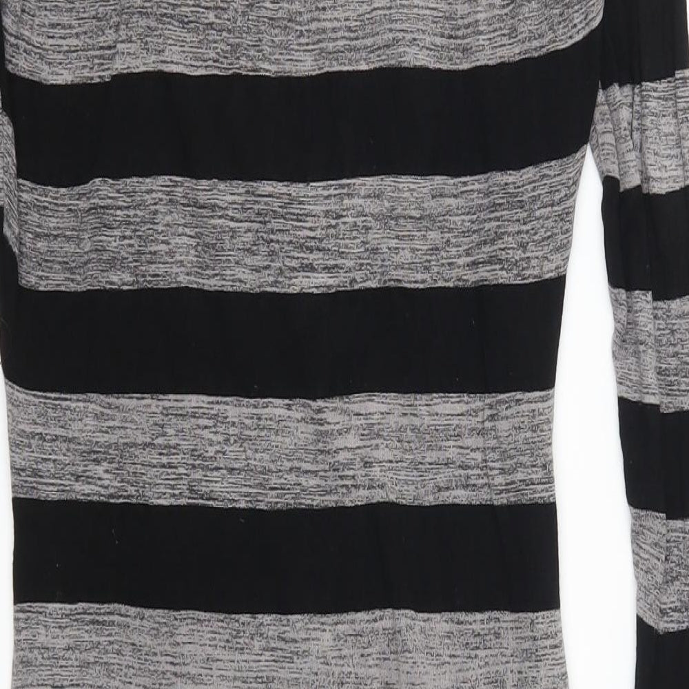 Linea Womens Grey Striped  Bodycon  Size 8