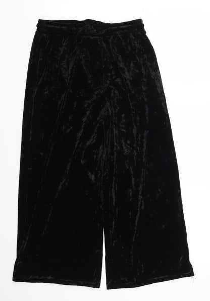 Womens UK Size M Light Before Dark Regular Fit Cropped Black Trousers