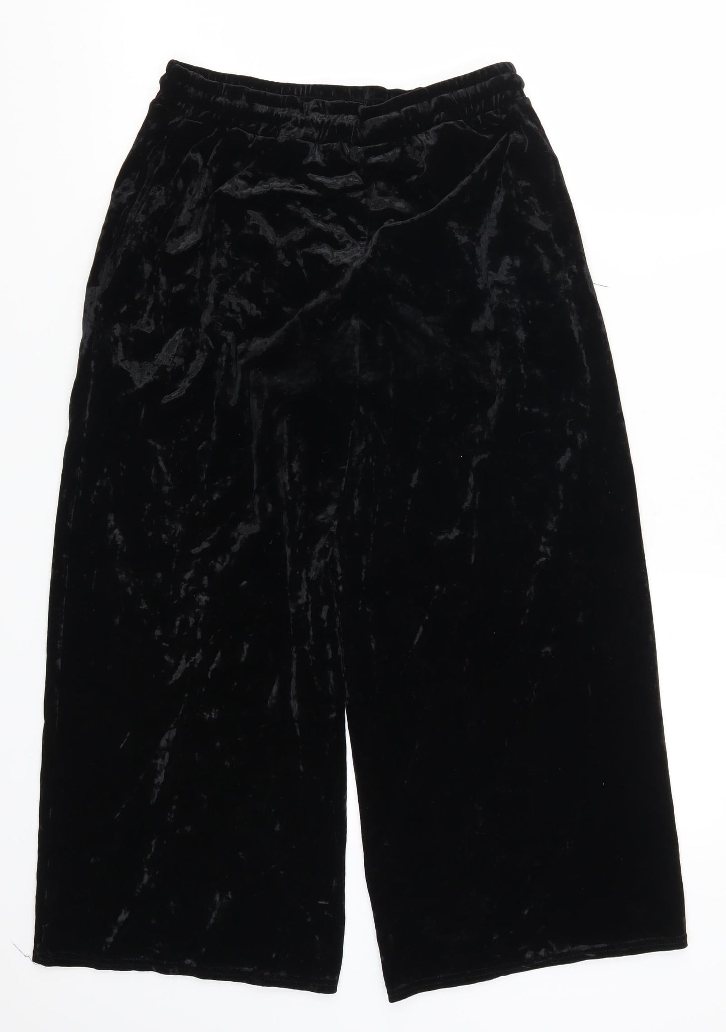 Womens UK Size M Light Before Dark Regular Fit Cropped Black Trousers