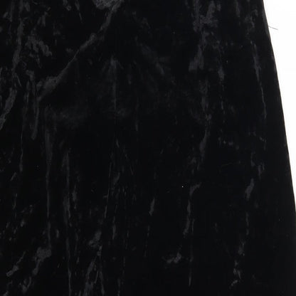 Womens UK Size M Light Before Dark Regular Fit Cropped Black Trousers