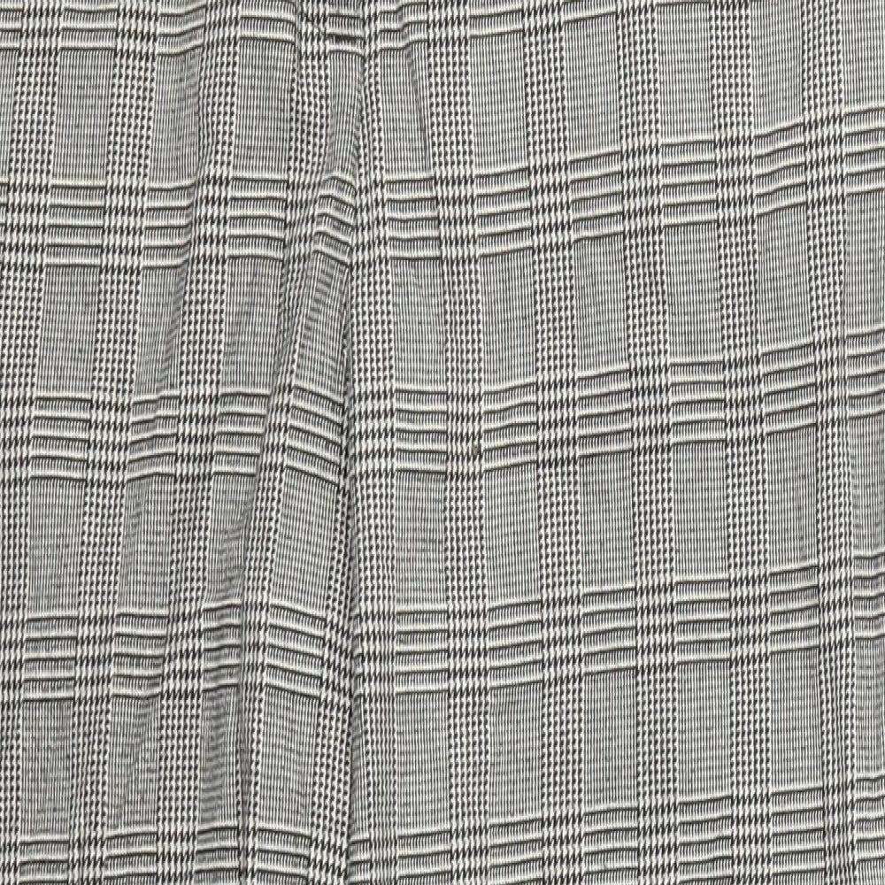 TU Womens Grey Houndstooth  Trousers  Size 14 L27 in