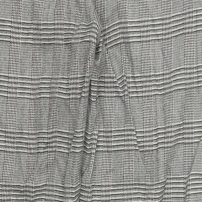 TU Womens Grey Houndstooth  Trousers  Size 14 L27 in