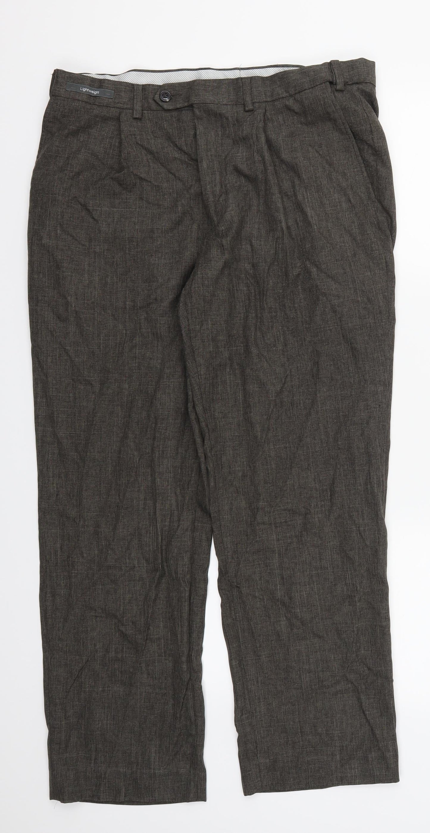 Marks and Spencer Mens Brown   Trousers  Size 34 L28 in