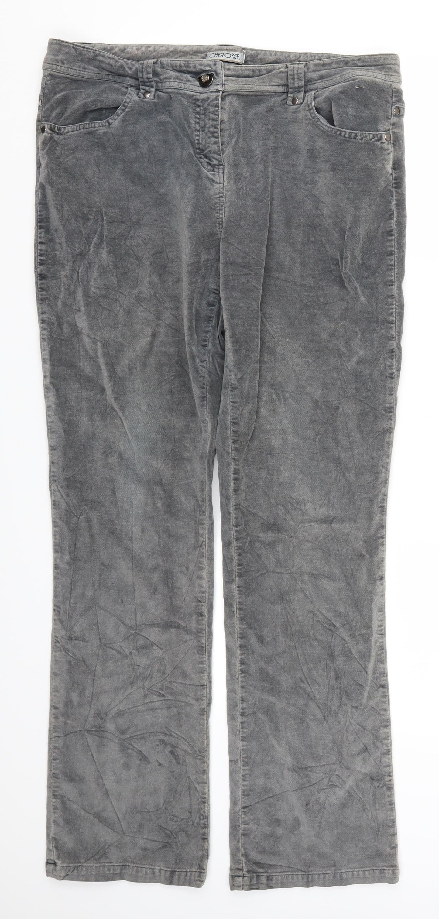 Cherokee Womens Grey   Trousers  Size 14 L30 in