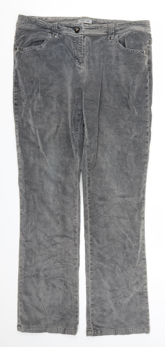 Cherokee Womens Grey   Trousers  Size 14 L30 in