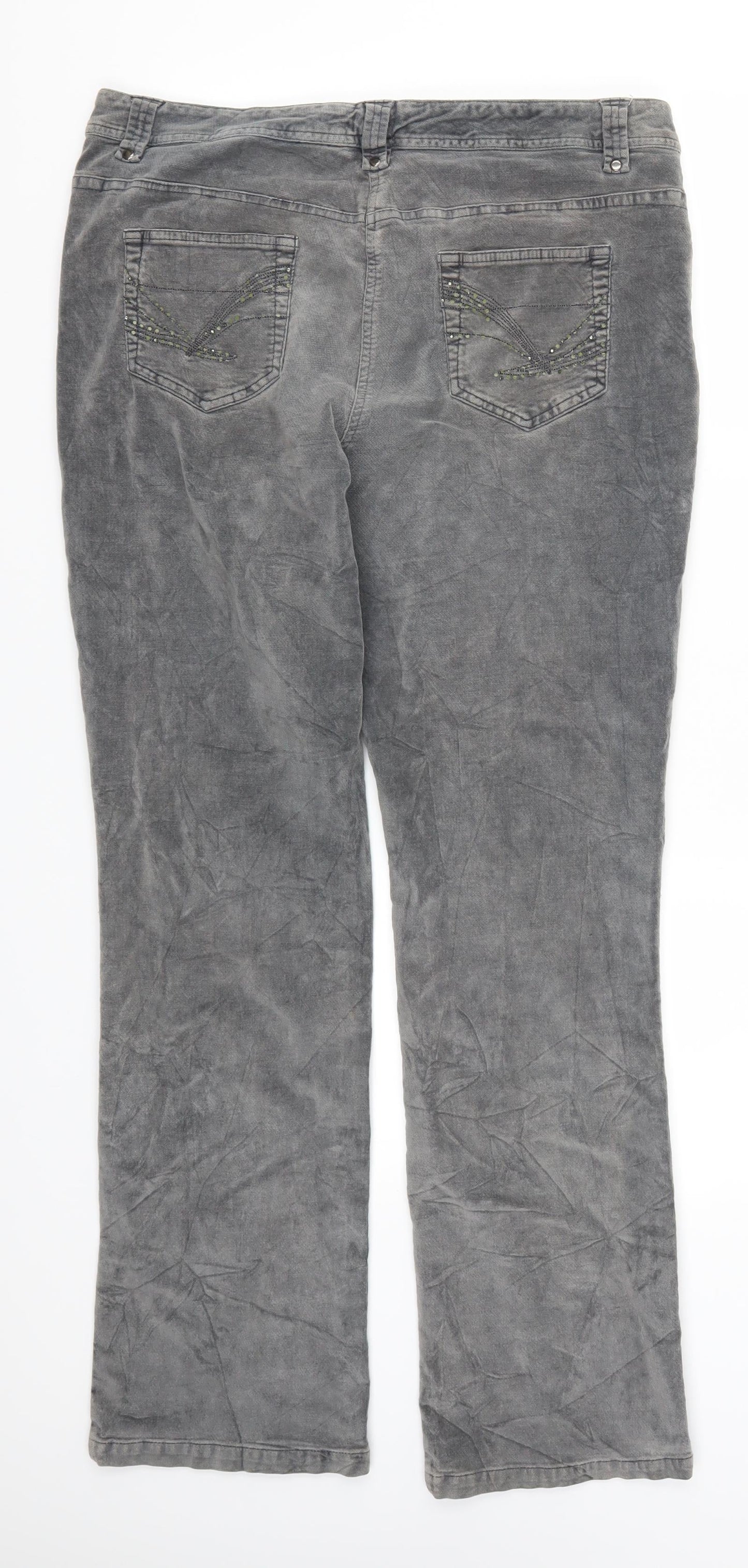 Cherokee Womens Grey   Trousers  Size 14 L30 in