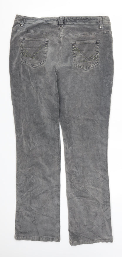 Cherokee Womens Grey   Trousers  Size 14 L30 in
