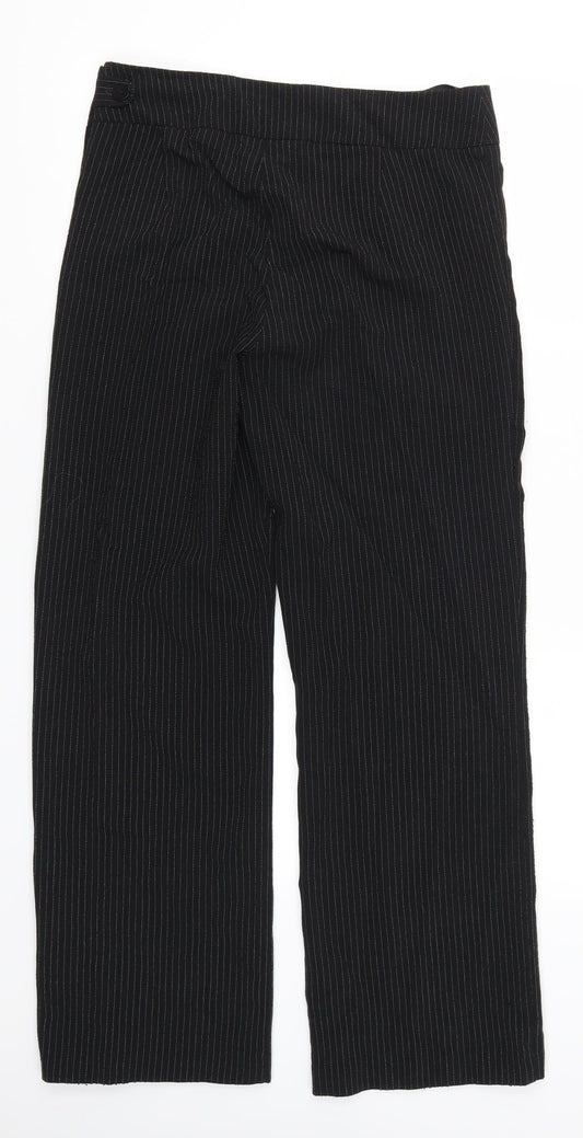 Preworn Womens Black Striped  Trousers  Size 30 in L29 in
