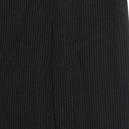 Preworn Womens Black Striped  Trousers  Size 30 in L29 in