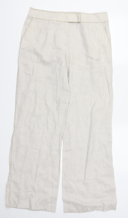 Per Una Womens Beige   Trousers  Size 14 L31 in