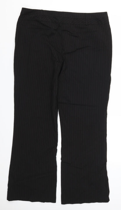 George Womens Black Striped  Trousers  Size 18 L30 in