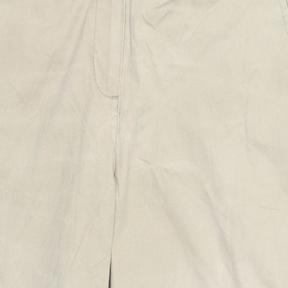 Womens UK Size 12 Marks and Spencer Regular Fit Cropped Beige Trousers