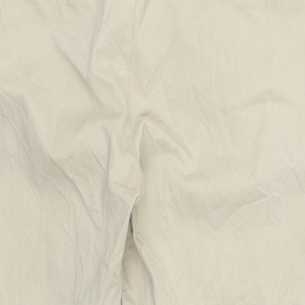 Womens UK Size 12 Marks and Spencer Regular Fit Cropped Beige Trousers