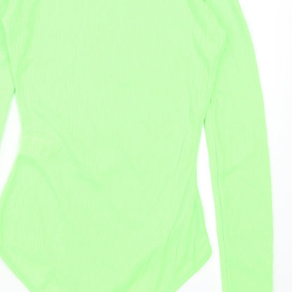 Boohoo Womens Green   Bodysuit One-Piece Size 6