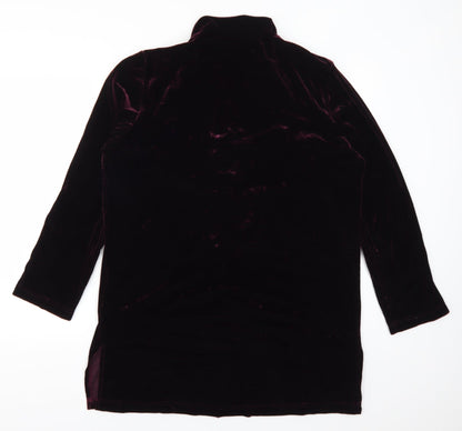 EWM Womens Purple   Basic Button-Up Size 16