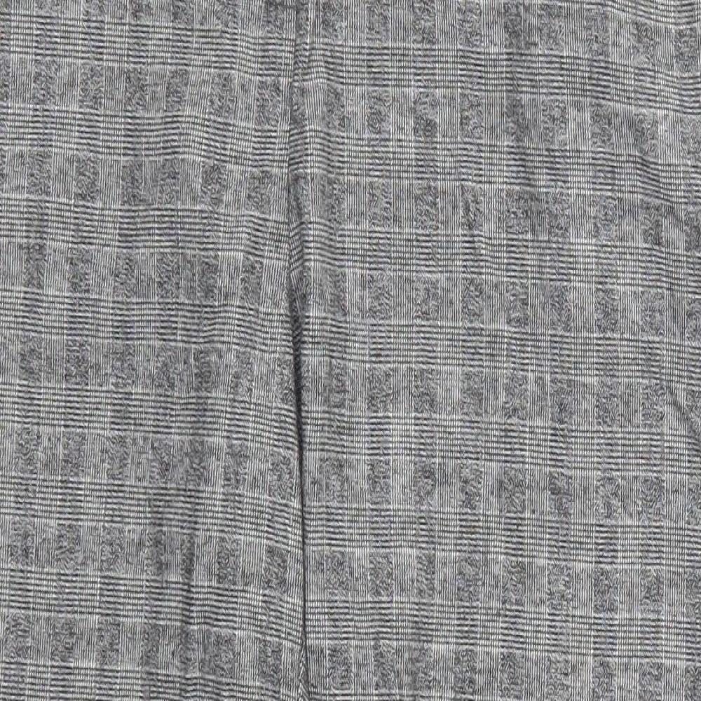TU Womens Grey Check  Trousers  Size 14 L23.5 in