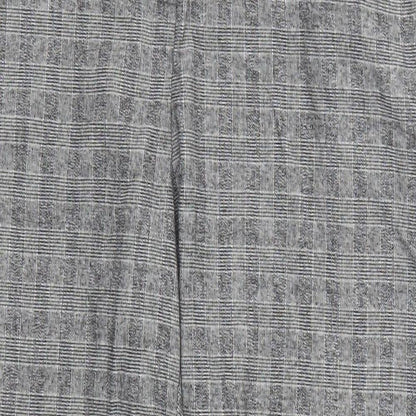 TU Womens Grey Check  Trousers  Size 14 L23.5 in
