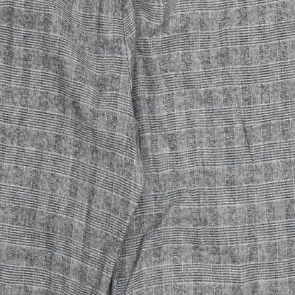 TU Womens Grey Check  Trousers  Size 14 L23.5 in