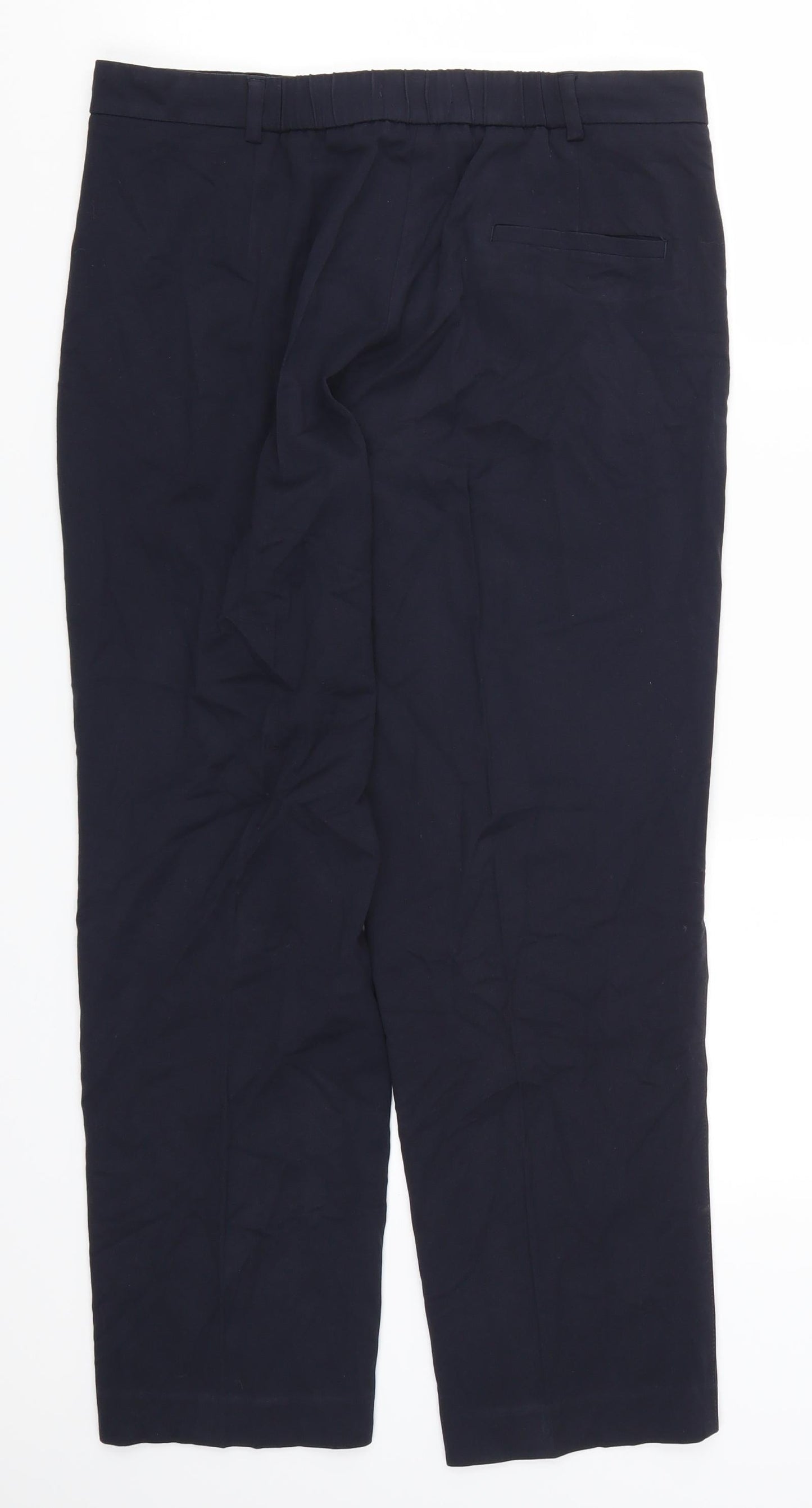 Womens UK Size 12 Marks and Spencer Regular Fit  Blue Trousers