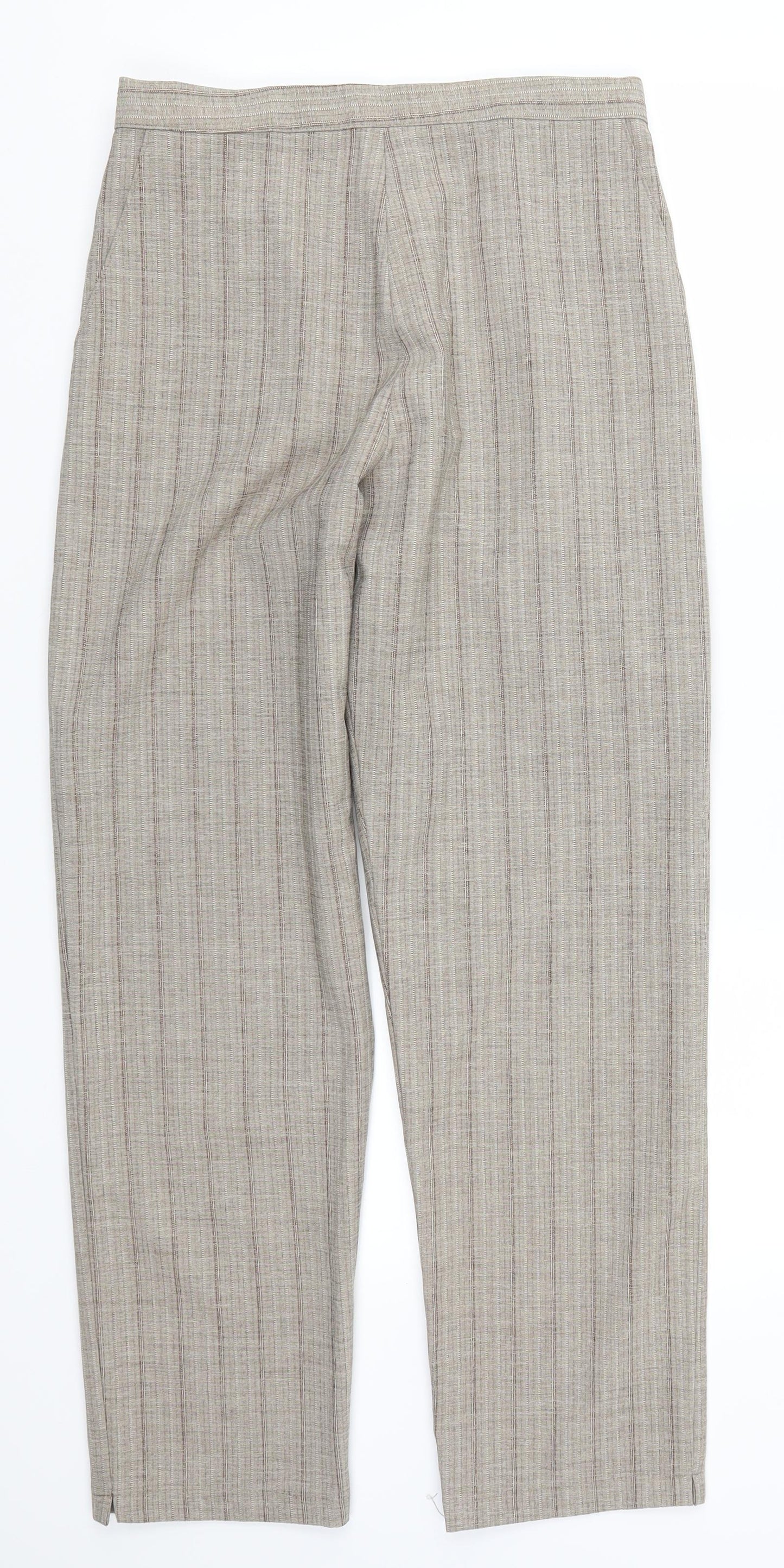 Womens UK Size 12 Preworn Regular Fit  Beige Trousers