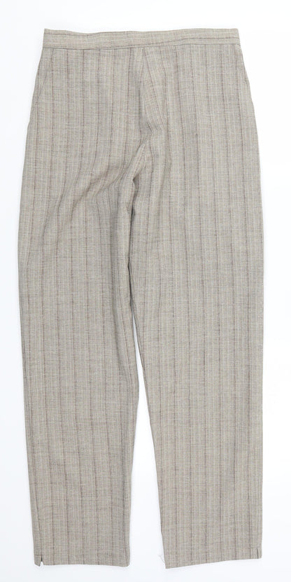 Womens UK Size 12 Preworn Regular Fit  Beige Trousers