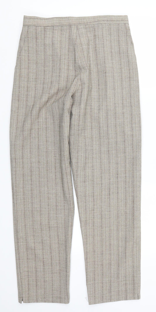 Womens UK Size 12 Preworn Regular Fit  Beige Trousers