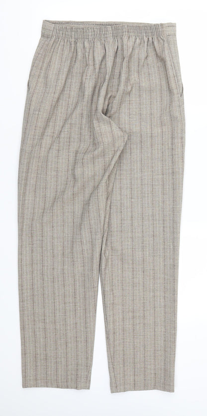 Womens UK Size 12 Preworn Regular Fit  Beige Trousers