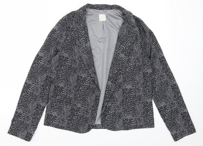 George Womens Grey Animal Print  Jacket  Size 12