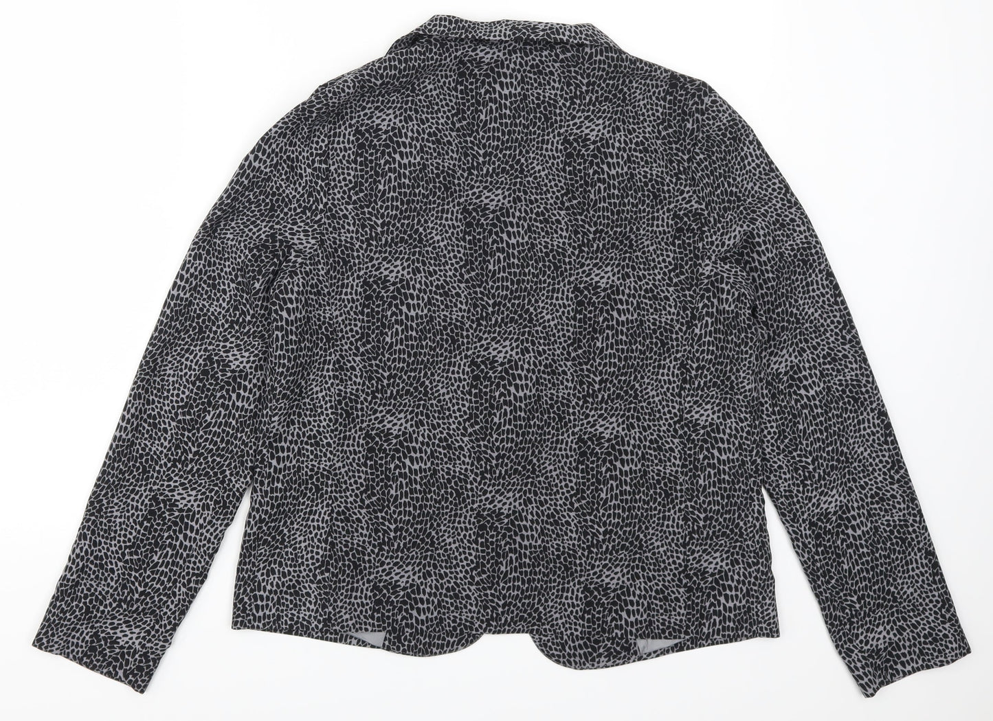 George Womens Grey Animal Print  Jacket  Size 12