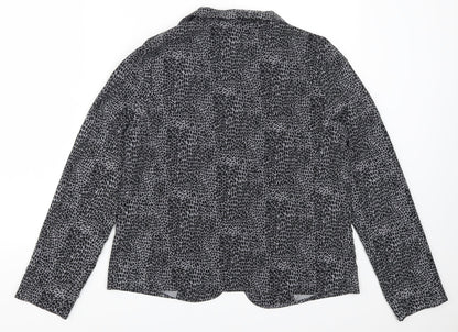 George Womens Grey Animal Print  Jacket  Size 12