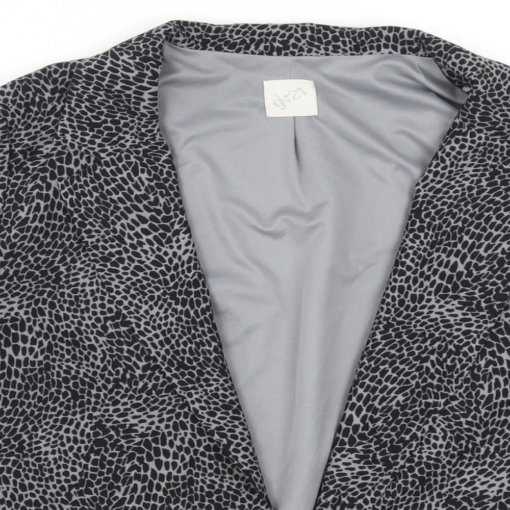 George Womens Grey Animal Print  Jacket  Size 12