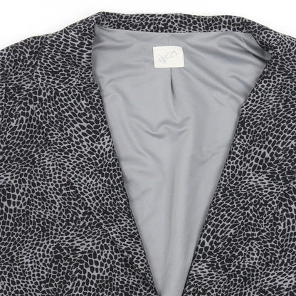 George Womens Grey Animal Print  Jacket  Size 12