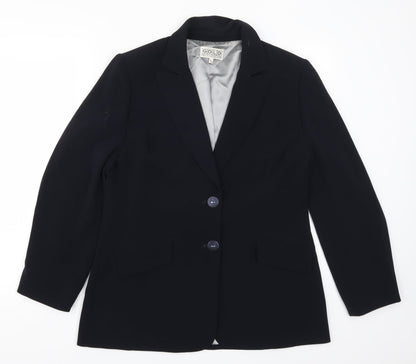 Gold Womens Blue   Jacket Suit Jacket Size 14