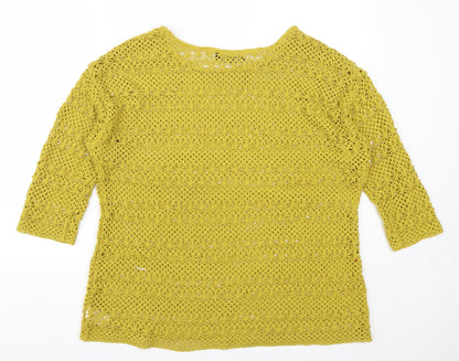 NEXT Womens Yellow   Pullover Jumper Size 20