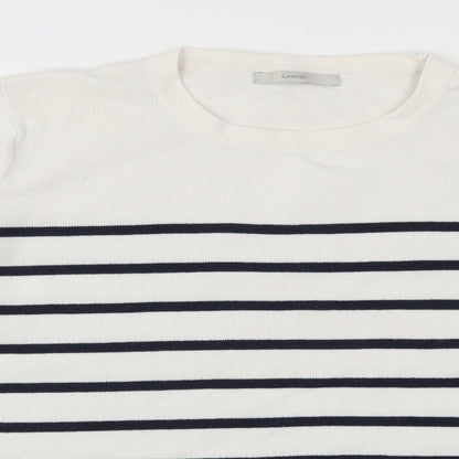 George Womens White Striped  Pullover Jumper Size 16
